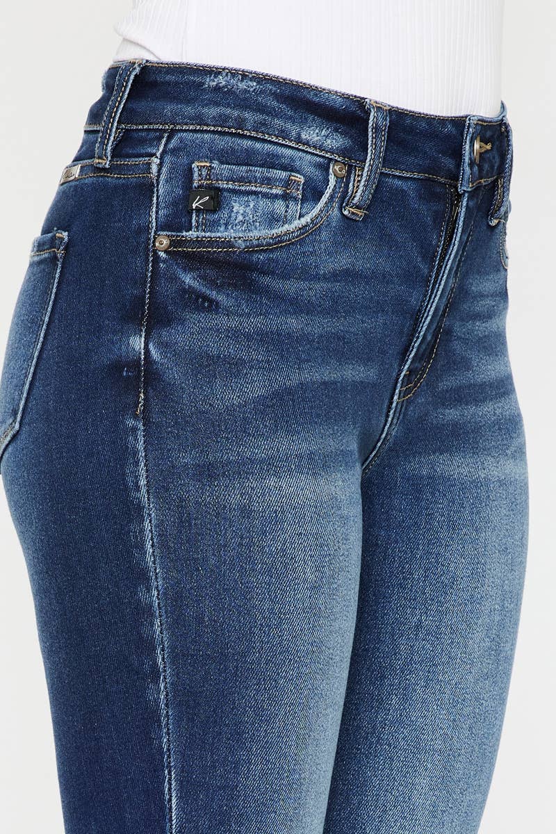 KanCan High Rise Fray Hem Skinny Jean