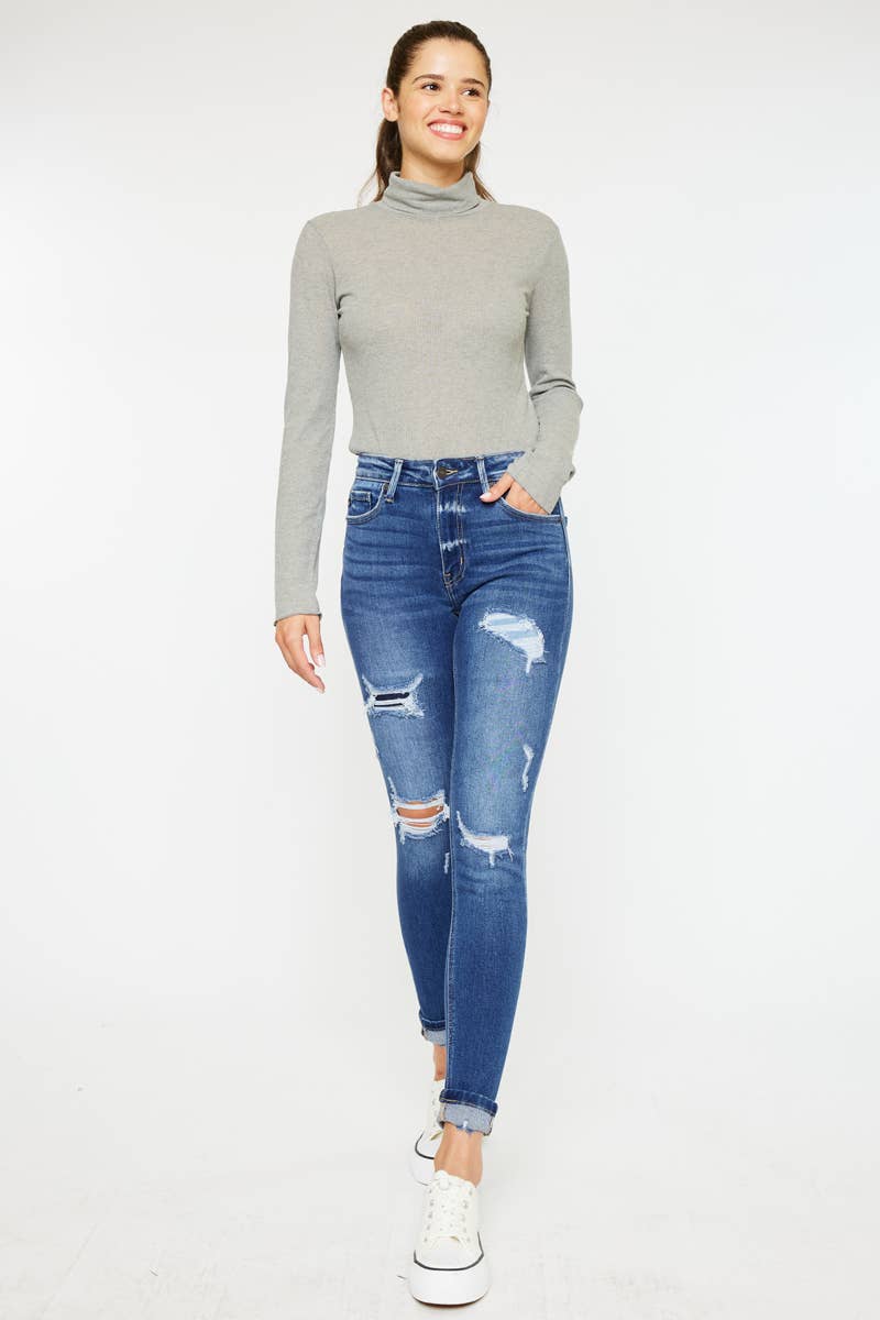 KanCan HIGH RISE ANKLE SKINNY JEANS