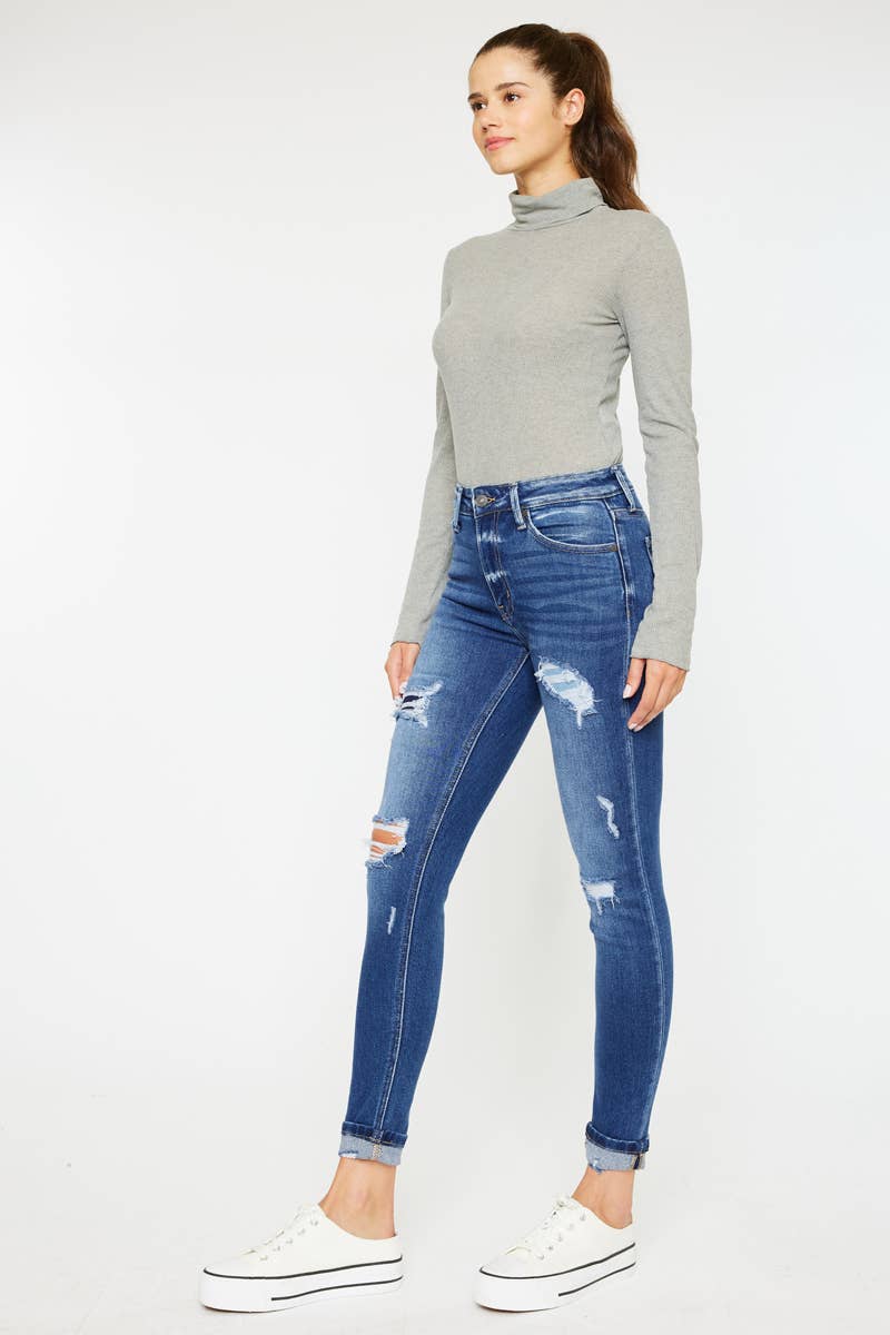 KanCan HIGH RISE ANKLE SKINNY JEANS